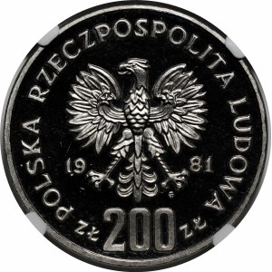 PRÓBA NIKIEL 200 złotych 1981 Bolesław II Śmiały - półpostać