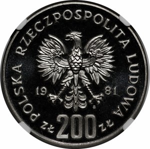 SAMPLE Nickel 200 gold 1981 Ladislaus I Herman - half figure