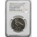 PRÓBA NIKIEL 200 złotych 1982 XII MŚ w PN - bramkarz w lewo