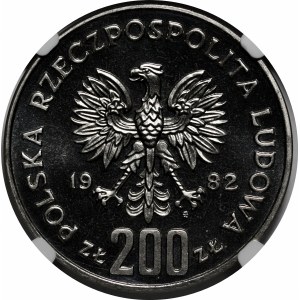 PRÓBA NIKIEL 200 złotych 1982 Bolesław III Krzywousty - półpostać