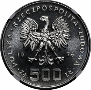 SAMPLE NIKIEL 500 gold 1976 Tadeusz Kosciuszko - head straight ahead