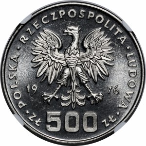 SAMPLE NIKIEL 500 gold 1976 Casimir Pulaski - head left