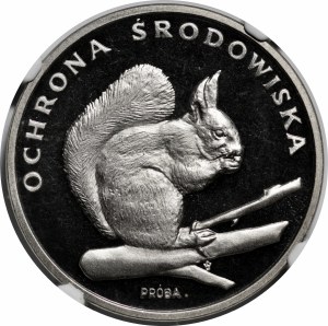 SAMPLE NIKIEL 500 PLN 1985 Environmental Protection - Squirrel.