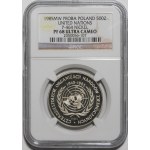 PRÓBA NIKIEL 500 złotych 1985 40 Lat ONZ