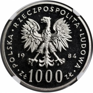PRÓBA NIKIEL 1000 złotych 1984 Ochrona Środowiska - Łabędź
