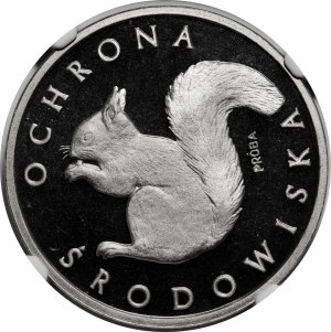 SAMPLE NIKIEL 1000 PLN 1985 Environmental Protection - Squirrel.