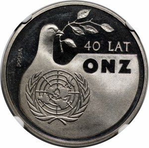 SAMPLE Nickel 1000 gold 1985 40 Years of the United Nations