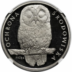 PRÓBA NIKIEL 1000 złotych 1986 Ochrona Środowiska - Sowa