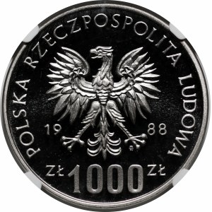 PRÓBA NIKIEL 1000 złotych 1988 Jadwiga