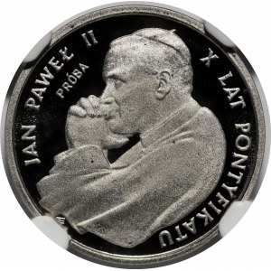 PRÓBA NIKIEL 1000 złotych 1988 Jan Paweł II - X Lat Pontyfikatu