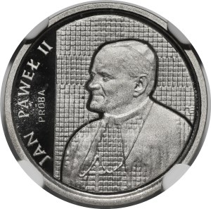 SAMPLE NICHOLS 1000 gold 1989 John Paul II - bust on the background of a grille
