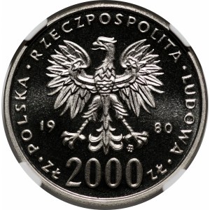 PRÓBA NIKIEL 2000 złotych 1980 Bolesław I Chrobry