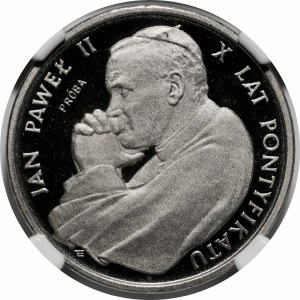 PRÓBA NIKIEL 2000 złotych 1988 Jan Paweł II - X lat Pontyfikatu