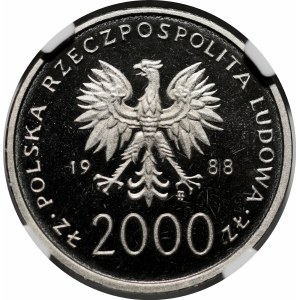 PRÓBA NIKIEL 2000 złotych 1988 Jan Paweł II - X lat Pontyfikatu