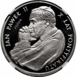 PRÓBA NIKIEL 5000 złotych 1988 Jan Paweł II - X Lat Pontyfikatu