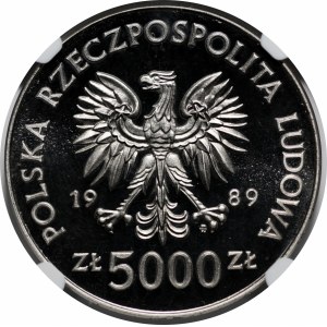 PRÓBA NIKIEL 5000 złotych 1989 Westerplatte