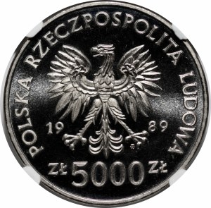 NIKIEL 5000 zloty 1989 Ladislaus II Jagiello - bust