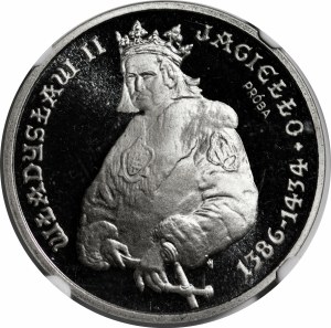 NIKIEL 5000 gold 1989 Wladyslaw II Jagiello - half figure