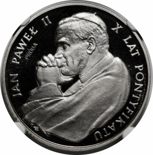 SAMPLE NIKIEL 10000 gold 1988 John Paul II - X Years of the Pontificate