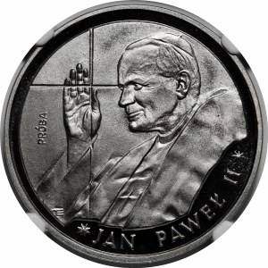 NIKIEL 10000 gold 1988 John Paul II - bust left with cross on background