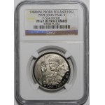 PRÓBA NIKIEL 10000 złotych 1988 Jan Paweł II - popiersie w lewo z krzyżem na tle