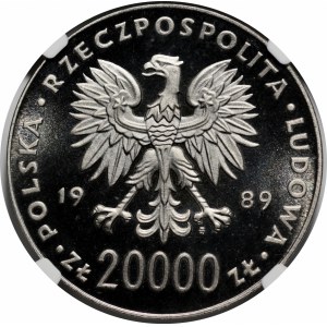 PRÓBA NIKIEL 20000 złotych 1989 XIV Mistrzostwa Świata W Piłce Nożnej - piłkarz