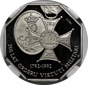 SAMPLE NIKIEL 50000 gold 1992 200 Years of the Order of Virtuti Militari