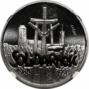 SAMPLE Nickel 100000 gold 1990 Solidarity 1980-1990 - larger diameter
