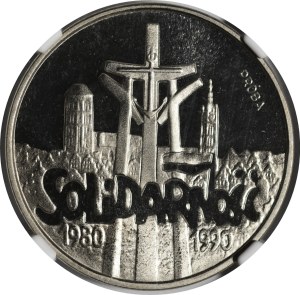 SAMPLE Nickel 100000 gold 1990 Solidarity 1980-1990 - smaller diameter