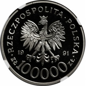 PRÓBA NIKIEL 100000 złotych 1991 Bitwa o Anglię