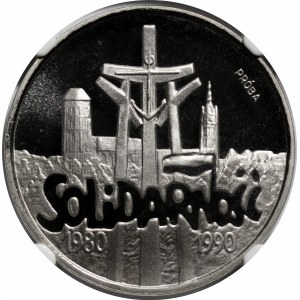 PRÓBA NIKIEL 200000 złotych 1990 Solidarność 1980-1990