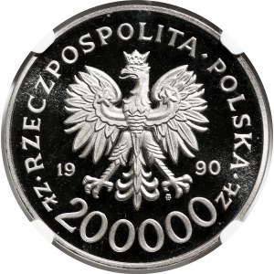 PRÓBA NIKIEL 200000 złotych 1990 Solidarność 1980-1990