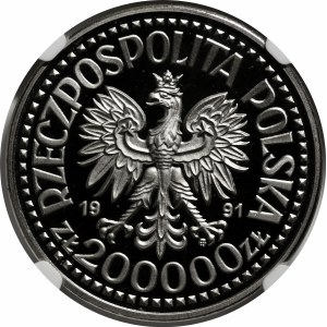 PRÓBA NIKIEL 200000 złotych 1991 Jan Paweł II