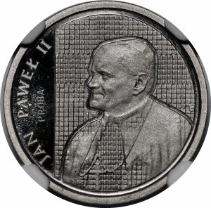 SAMPLE NICHOLS 1000 gold 1989 John Paul II - bust on the background of a grille