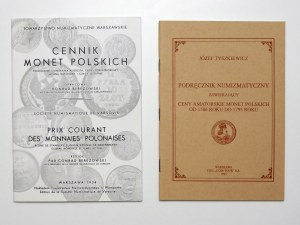 Tyszkiewicz Józef, Numismatic Handbook containing amateur prices of Polish coins from 1506 to 1795; Berezowski Konrad, Price List of Polish Coins - a set of coin price lists (item 2)