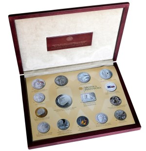 Set of Polish silver collector coins 2004