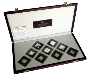 Set of silver clip Polish coins of general circulation 2005