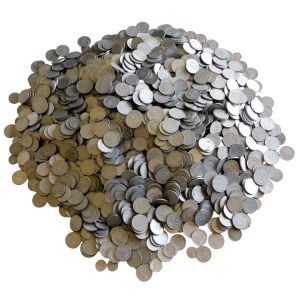 Zestaw aluminiowych monet obiegowych PRL