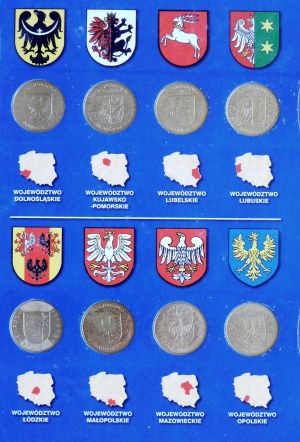 Set of 2 gold Coats of Arms of 16 Provinces