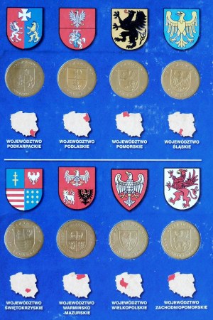 Set of 2 gold Coats of Arms of 16 Provinces