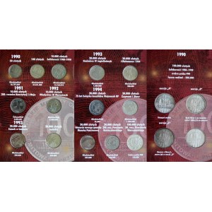 Komplet Polskie Monety Obiegowe 1990 - 1994