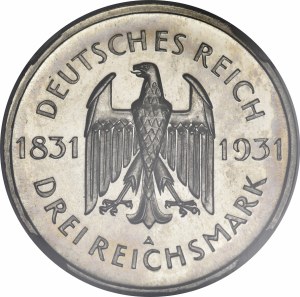Germany, 3 marks 1931 A, Berlin - LUSTRADE