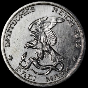 Germany, Prussia, 3 marks 1913 A, 100 Years of Napoleonic Wars
