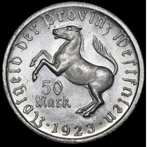 Germany, Westphalia, 50 marks 1923