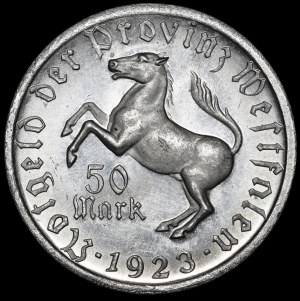 Germany, Westphalia, 50 marks 1923