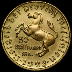 Germany, Westphalia, 50 million marks 1923