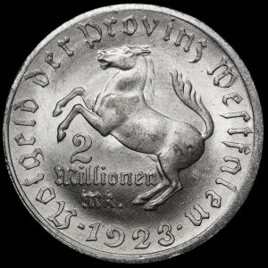 Germany, Westphalia, 2 million marks 1923