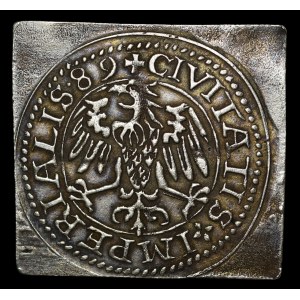 Szwajcaria, Zürich- miasto, klipa szeląga miejskiego 1589, Zürich