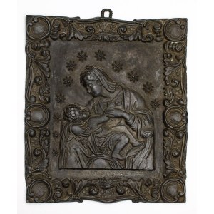 PLAKIETA, MADONNA Z DZIECIĄTKIEM, Polska, 1767