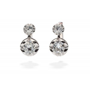 Diamond earrings 2nd half of 20th century.